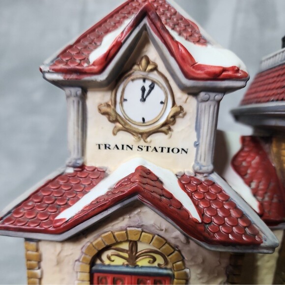 Holiday Traditions Lighted Porcelain Train Station # 997368-MMI - Picture 2 of 8